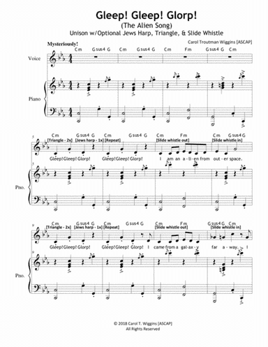 Gleep! Gleep! Glorp! (The Alien Song)