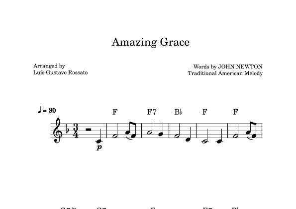 Amazing Grace (arr. Luís Gustavo Rossato)
