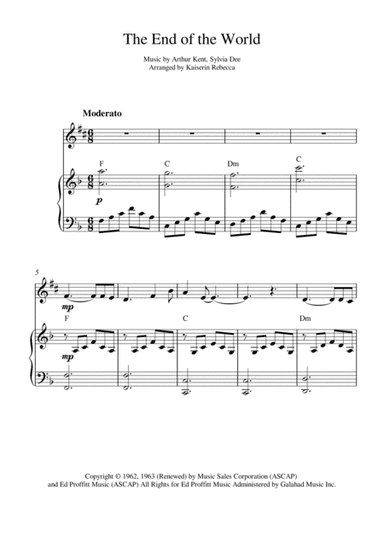 The End Of The World (arr. Kaiserin Rebecca)
