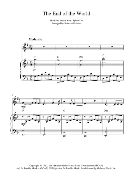 The End Of The World (arr. Kaiserin Rebecca)