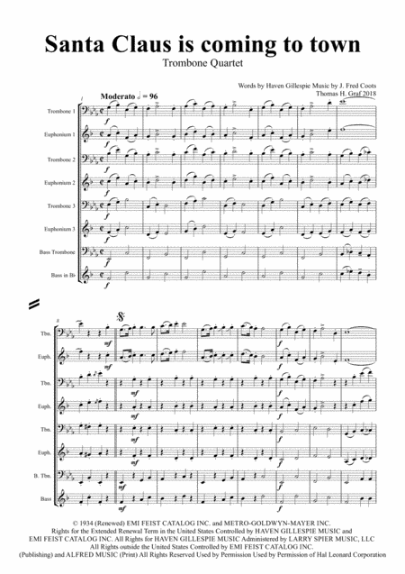 Santa Claus Is Comin' To Town (arr. Thomas H. Graf)