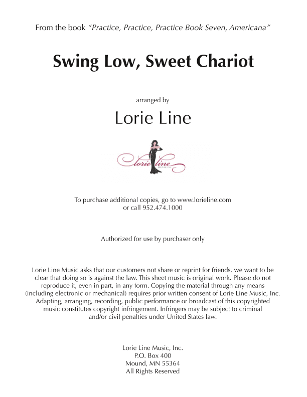 Swing Low, Sweet Chariot (arr. Lorie Line)