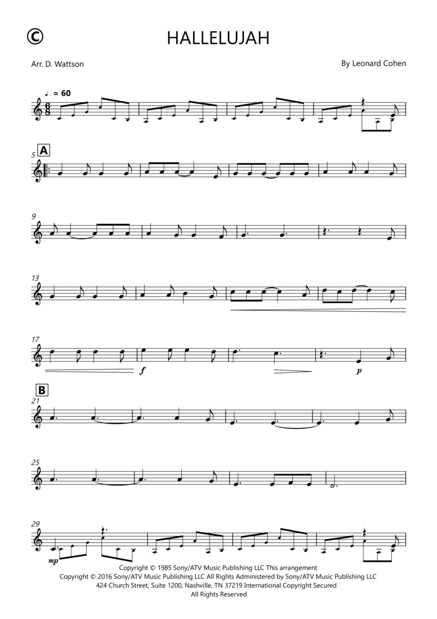 Hallelujah (arr. Douglas Wattson)