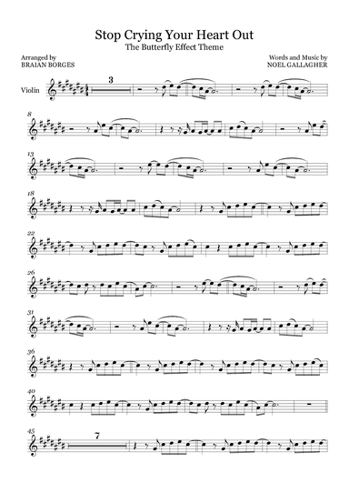 Stop Crying Your Heart Out (arr. Braian Borges)