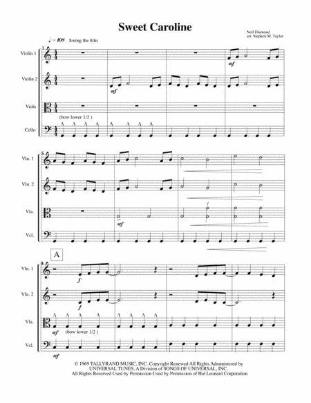 Sweet Caroline (arr. Stephen M. Taylor)