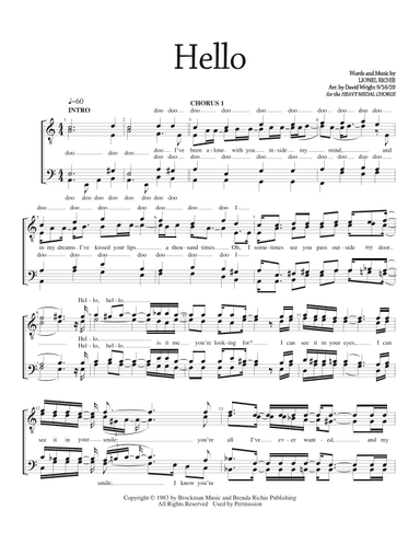 Hello (arr. David Wright)