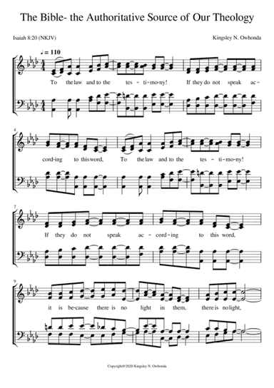 The Bible: The Authoritative Source of Our Theology