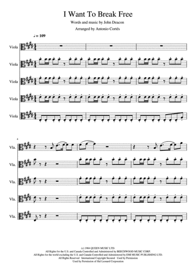 I Want To Break Free (arr. Antonio Cortés)