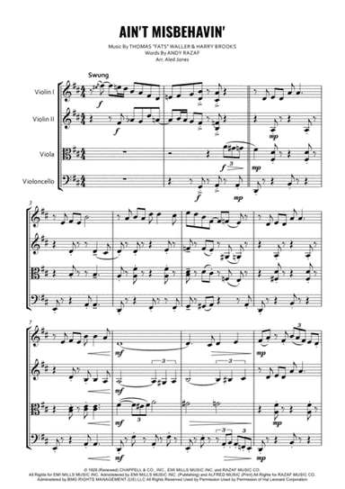 Ain't Misbehavin' (arr. Aled Jones - Quartet Voluté)