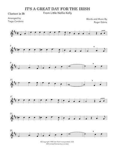 It's A Great Day For The Irish (arr. Tiago Cordeiro)