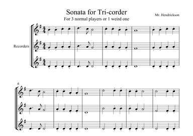 Sonata for Triple Recorder (Tri-Corder)