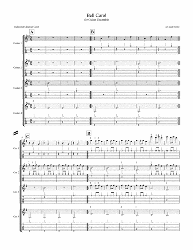 Bell Carol (for Guitar Ensemble) (arr. Joel Noftle)