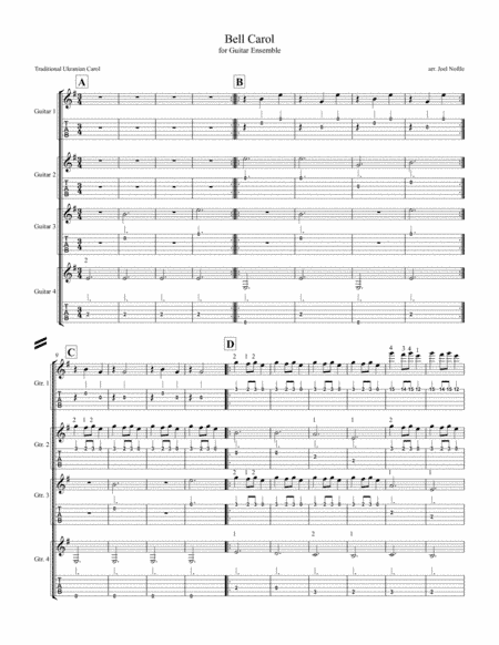 Bell Carol (for Guitar Ensemble) (arr. Joel Noftle)