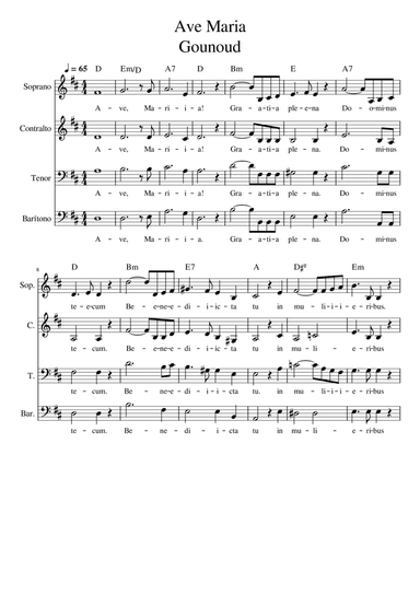 Ave Maria - Gounoud - Choir SATB (arr. Marianus)