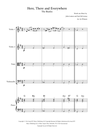 Here, There And Everywhere (arr. BTmusic)