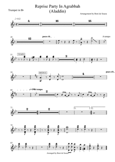Aladdin (closing Credits) (arr. De Souza et Music LLP)