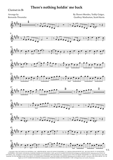 There's Nothing Holdin' Me Back (arr. Bernardo Thronicke)