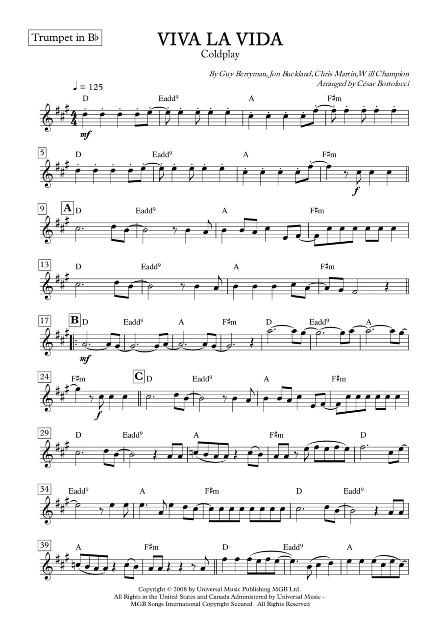 Viva La Vida (arr. ACT Bortolucci)