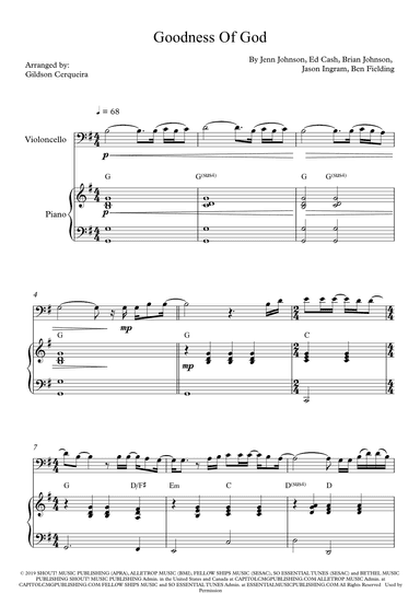 Goodness Of God (arr. Gildson Cerqueira)