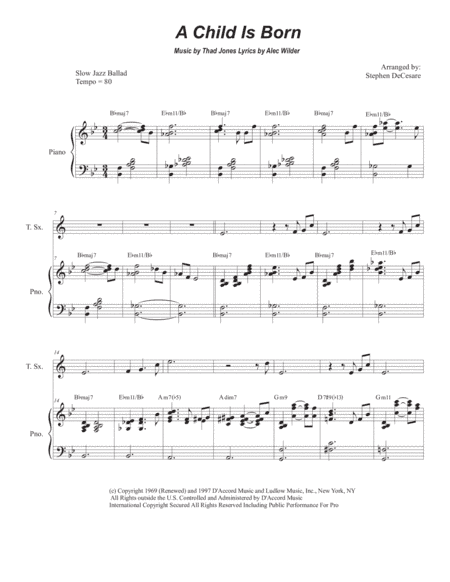 A Child Is Born (arr. Stephen DeCesare)
