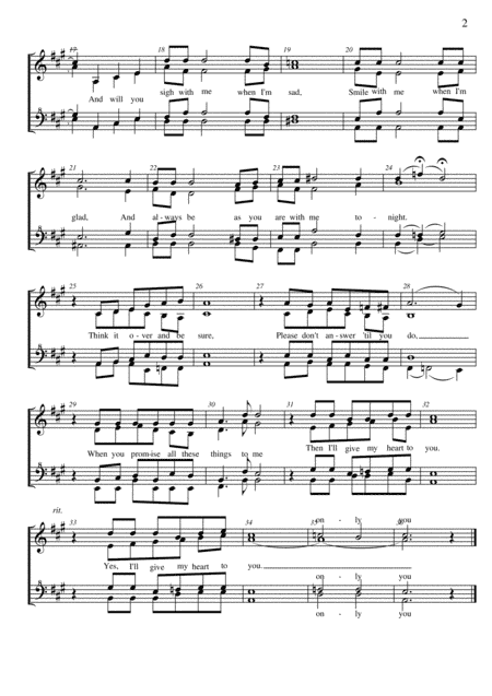 If I Give My Heart To You (arr. Marilyn Penketh)