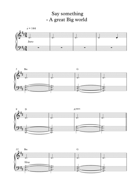 Say Something (arr. Pineapplechord)