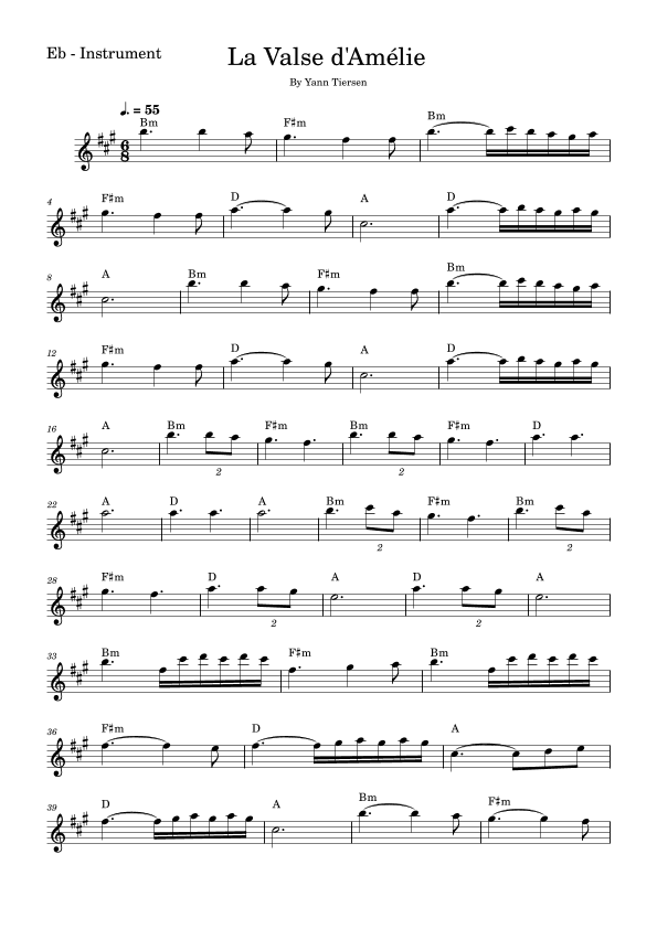 La Valse D'amelie (arr. Fabio Eduardo de Oliveira)