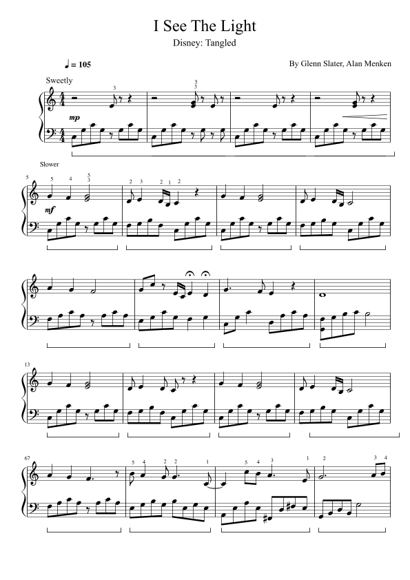 I See The Light (arr. poon)