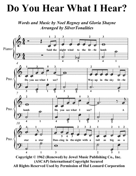 Do You Hear What I Hear (arr. SilverTonalities)