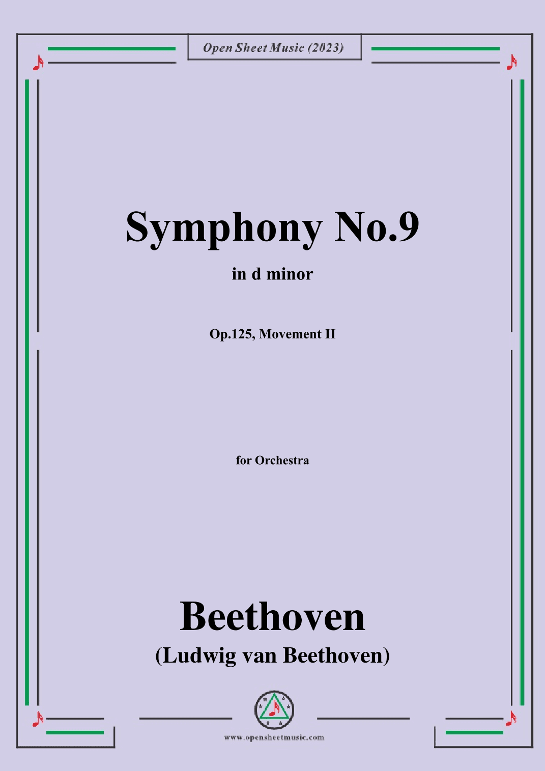 Beethoven-Symphony No.9,Op.125,Movement II (arr. OSM Press)