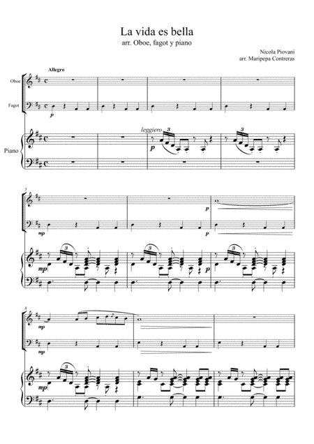 Life Is Beautiful (la Vita E Bella) (arr. M. Contreras)