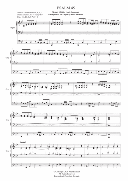 PSALM 45 for Organ