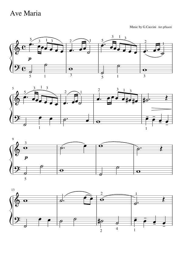 Ave Maria (arr. pfkaori)