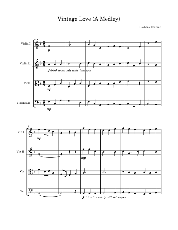 Vintage Love (A Medley)