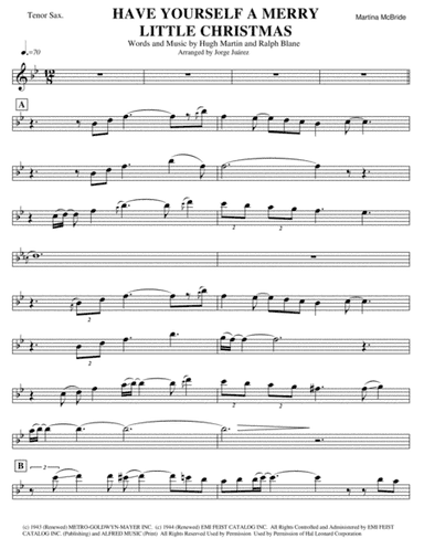 Have Yourself A Merry Little Christmas  from MEET ME IN ST. LOUIS (arr. Jorge Juárez)