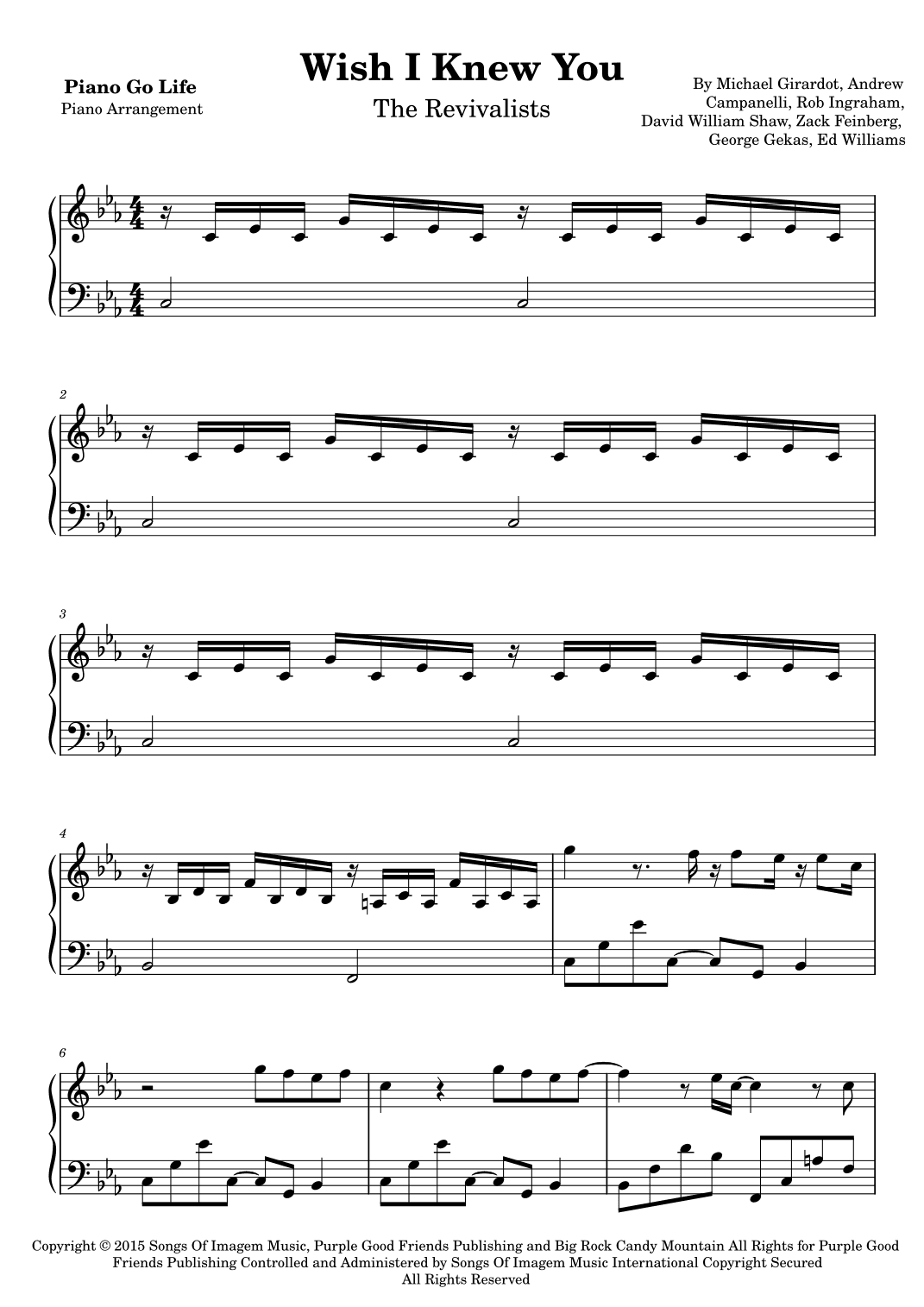 Wish I Knew You (arr. Piano Go Life)