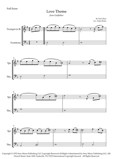 The Godfather (love Theme) (arr. Fabio Britto)