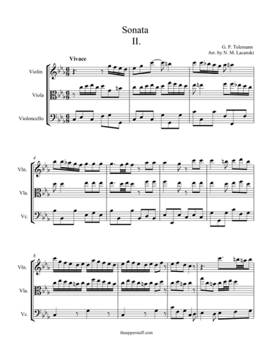 Sonata in C Minor Movement II (arr. Nick Lacanski)