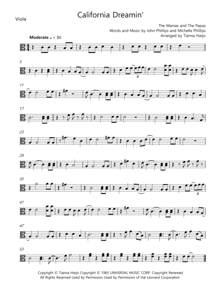 California Dreamin' (arr. Tianna Heppner)