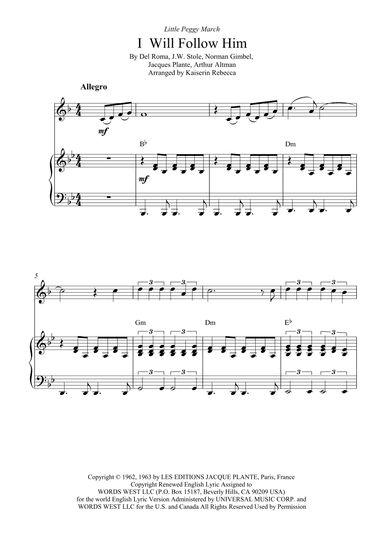 I Will Follow Him (i Will Follow You) (arr. Kaiserin Rebecca)