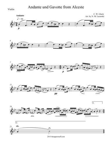 Andante and Gavotte from Alceste (arr. Nick Lacanski)