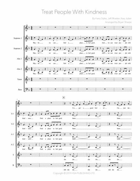 Treat People With Kindness (arr. Bryan Sharpe)