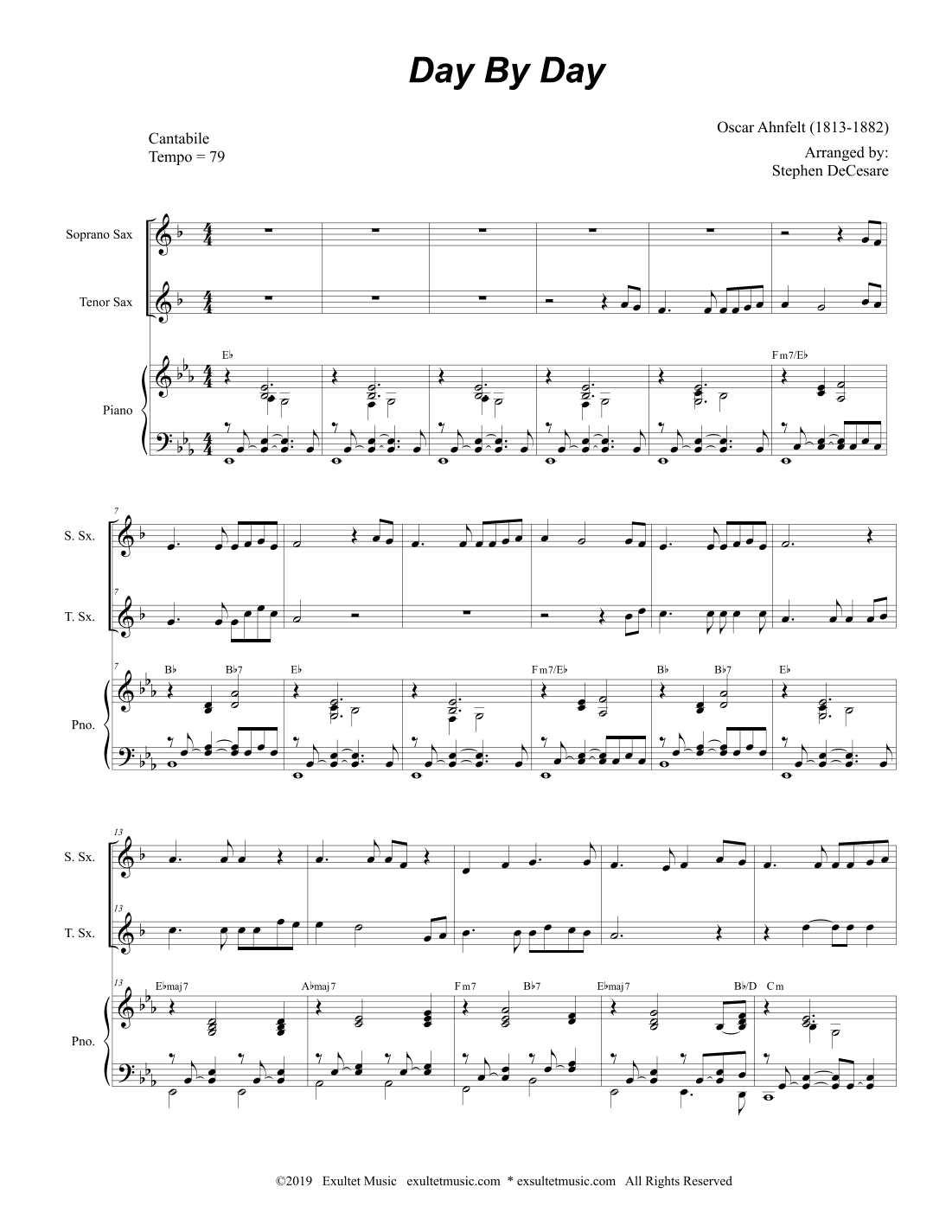 Day By Day (Duet for Soprano and Tenor Saxophone) (arr. Stephen DeCesare)