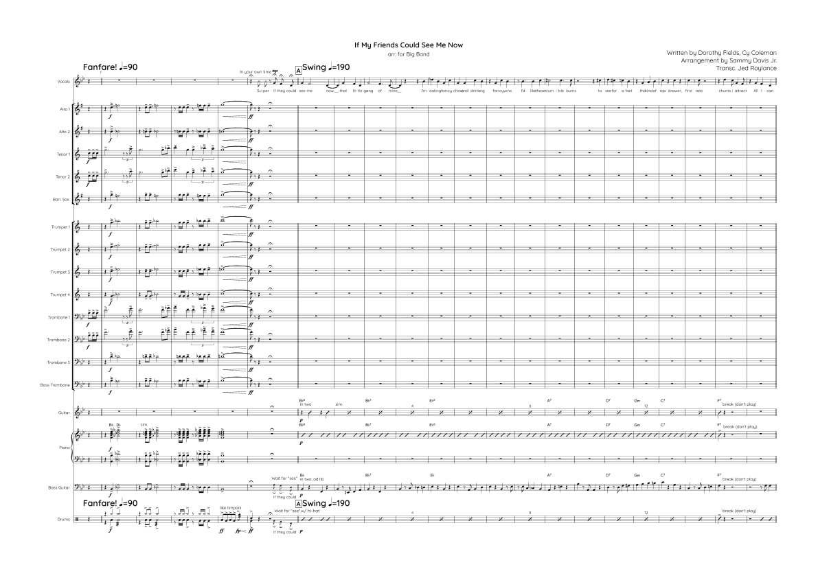 If My Friends Could See Me Now (arr. Jed Roylance)