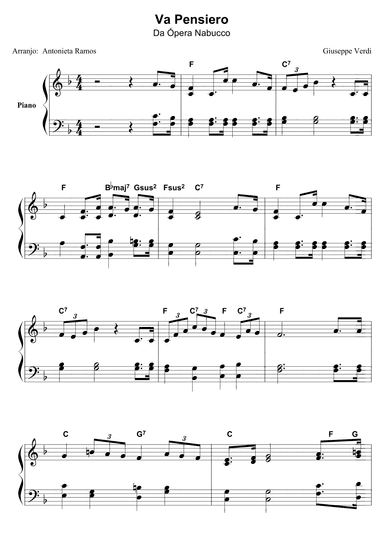 Va Pensiero (arr. Antonieta Ramos Valverde)