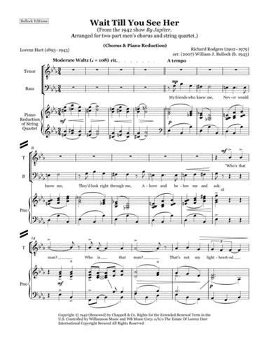 Wait Till You See Her (arr. William J. Bullock)