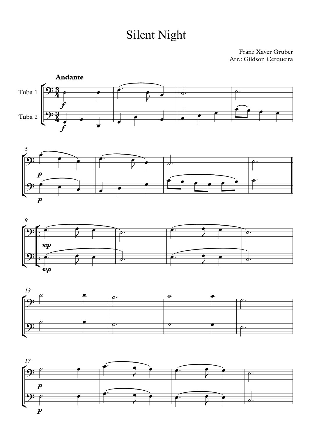 Silent Night (arr. Gildson Cerqueira)