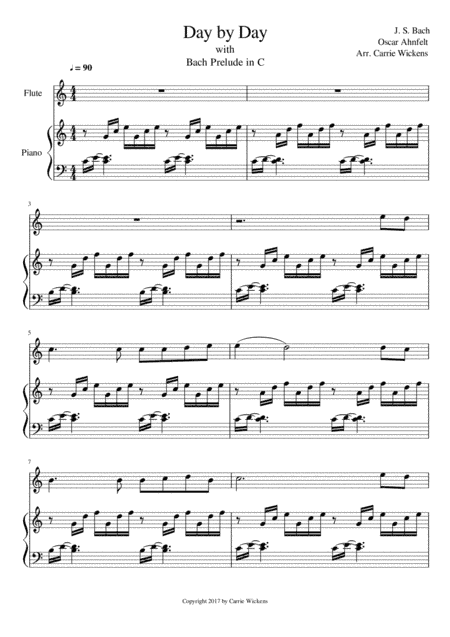 Day by Day with Bach Prelude in C Major (arr. Carrie Wickens)
