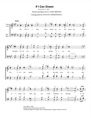 If I Can Dream (arr. Steven Armstrong)