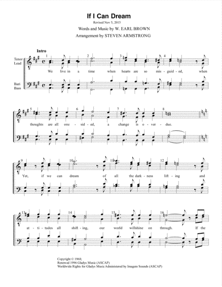 If I Can Dream (arr. Steven Armstrong)